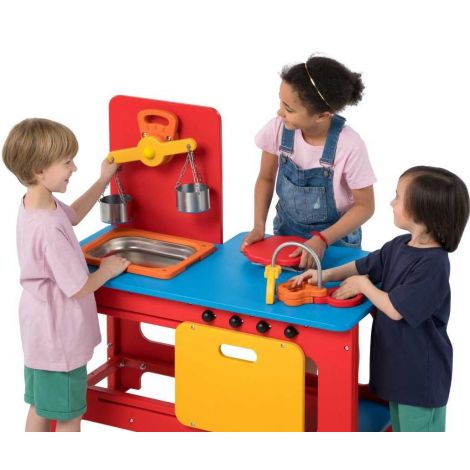 Bucatarie de joaca cu apa si nisip, pentru copii, accesoriu loc de joaca public KBT - imagine 9